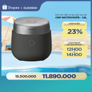 Nồi cơm điện áp suất kép cao tần Cuckoo 1.8L CRP-NHTR1010FB- Màu đen-Lòng nồi phủ men Xwall độc quyền