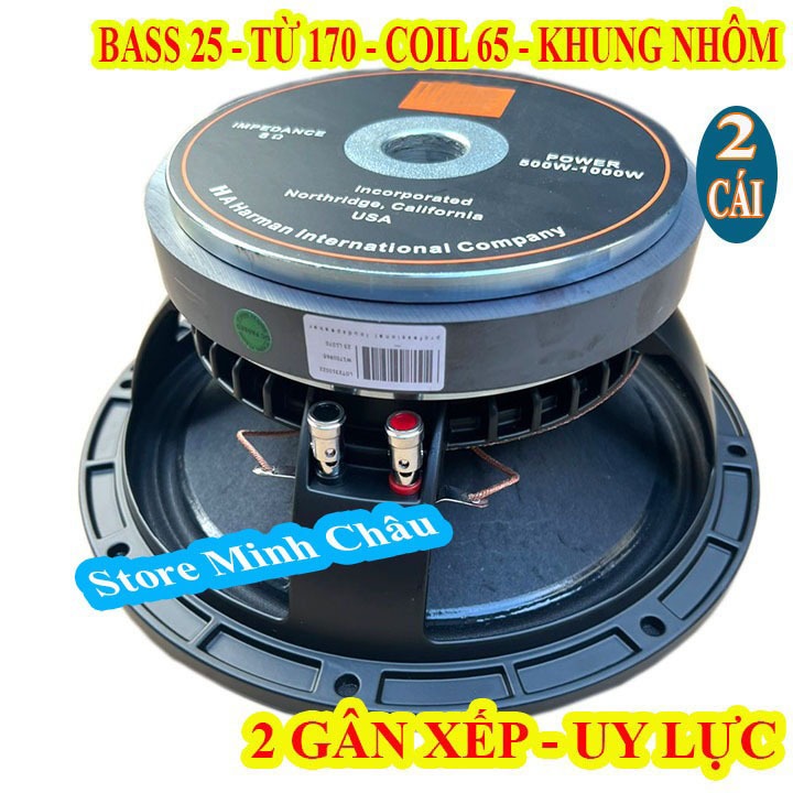CẶP LOA BASS 25 TỪ 170 COIL 65 KHUNG NHÔM CAO CẤP - GỒM 2 LOA