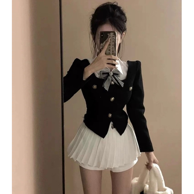 SET VEST CROPTOP + CHÂN VÁY