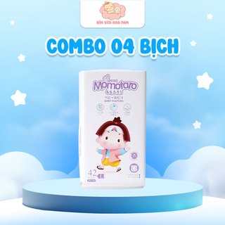 [COMBO 4 BỊCH] Tã Bỉm MOMOTARO Mỏng Nhẹ Thoáng Khí, Bỉm Chính Hãng Đủ Size Dán Quần