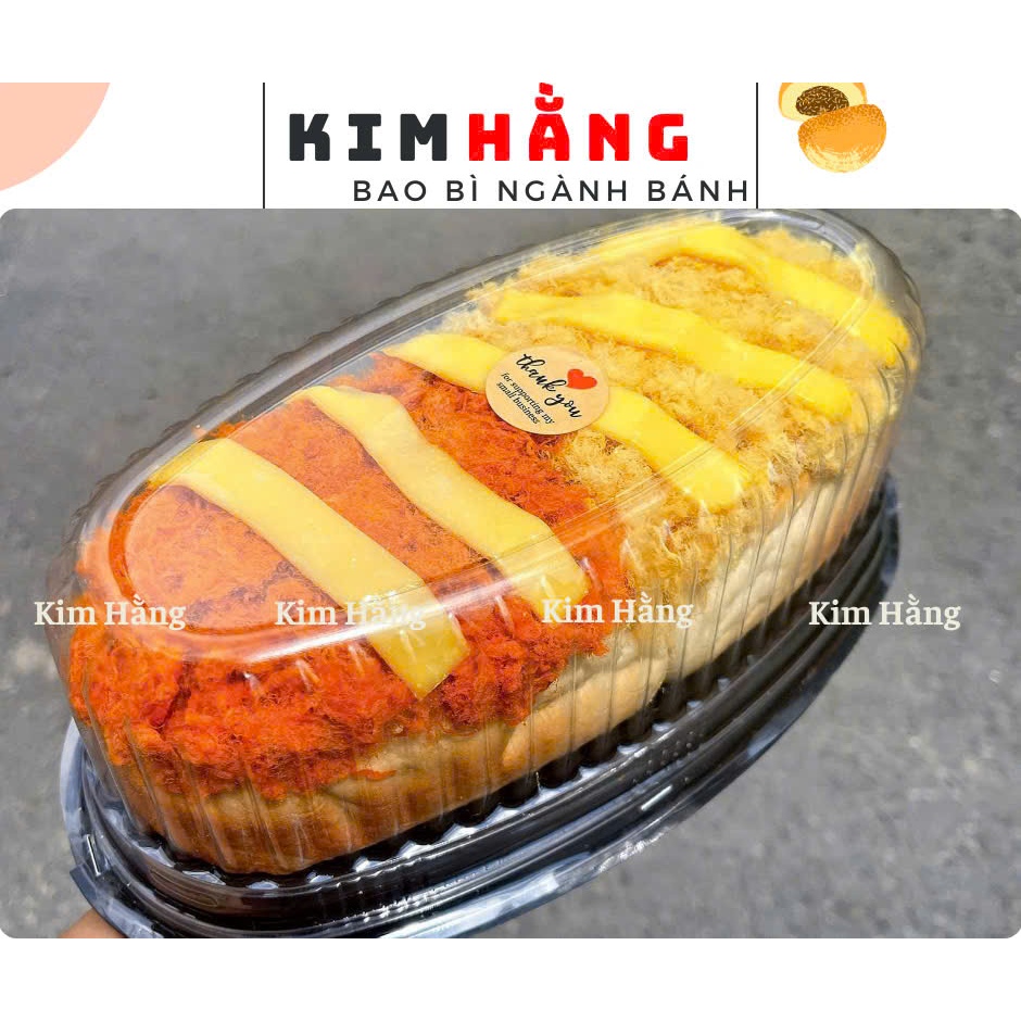 50 Hộp oval F70 hàng nhập đựng bánh mì hoa cúc khuôn D08 - Hộp oval F70 đựng bánh mì phô mai tan chả