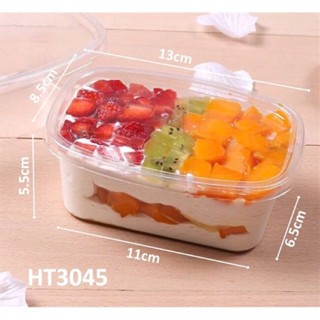 100 HỘP NHỰA CHỮ NHẬT TRONG HT3045 ĐỰNG BÁNH