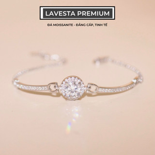 Lắc tay nữ bạc xi bạch kim đá Moissanite 7 ly kiểm định GRA LAVESTA KC122 Sera thiết kế thời thượng, sang trọng
