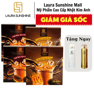   4 Hộp  Cà Phê Laura Cafe Nhật Kim Anh - Laura Cafe Đông Trùng Linh Chi 