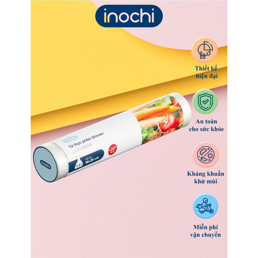 [INOCHI] Túi Đựng Thực Phẩm Sinh Học, Cuộn Túi Bóng Nhiều size, Bảo Quản Thức Ăn Sạch Sẽ, An Toàn.
