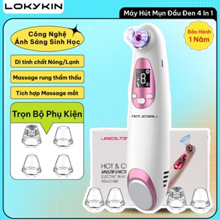 Máy hút mụn đầu đen kèm chức năng đẩy tinh chất nâng cơ mặt cầm tay mini Lokykin làm sạch sâu lỗ chân lông LSO04