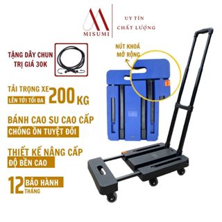  Xe Kéo hàng - Xe đẩy hàng Gấp Gọn 6 Bánh Xoay 200kg nhập khẩu chất lượng cao XKT01 6B 