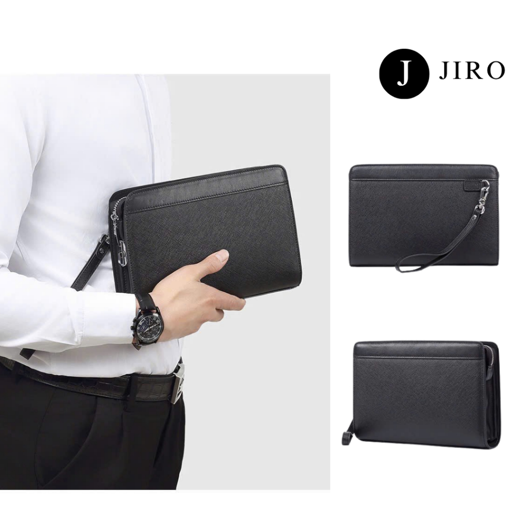 Ví cầm tay nam chất liệu da bò thật 100% - Clutch nam Mã CCTD