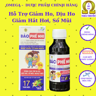 Siro Bảo Phế Nhi (HSD 2028) - Giúp Bổ Phế, Giảm Ho, Giảm Sổ Mũi, Ngạt Mũi, Tăng Cường Sức Đề Kháng