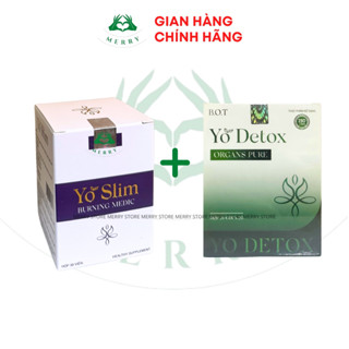 ComBo Yo Slim và Yo Detox Chính Hãng MERRY STORE của B.O.T giúp giảm cân an toàn hiệu quả và thanh lọc cơ thể dùng15ngaỳ