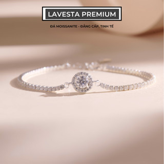 Lắc tay nữ đá Moissanite 5 ly kiểm định GRA LAVESTA KC88 Iris sang chảnh, cuốn hút