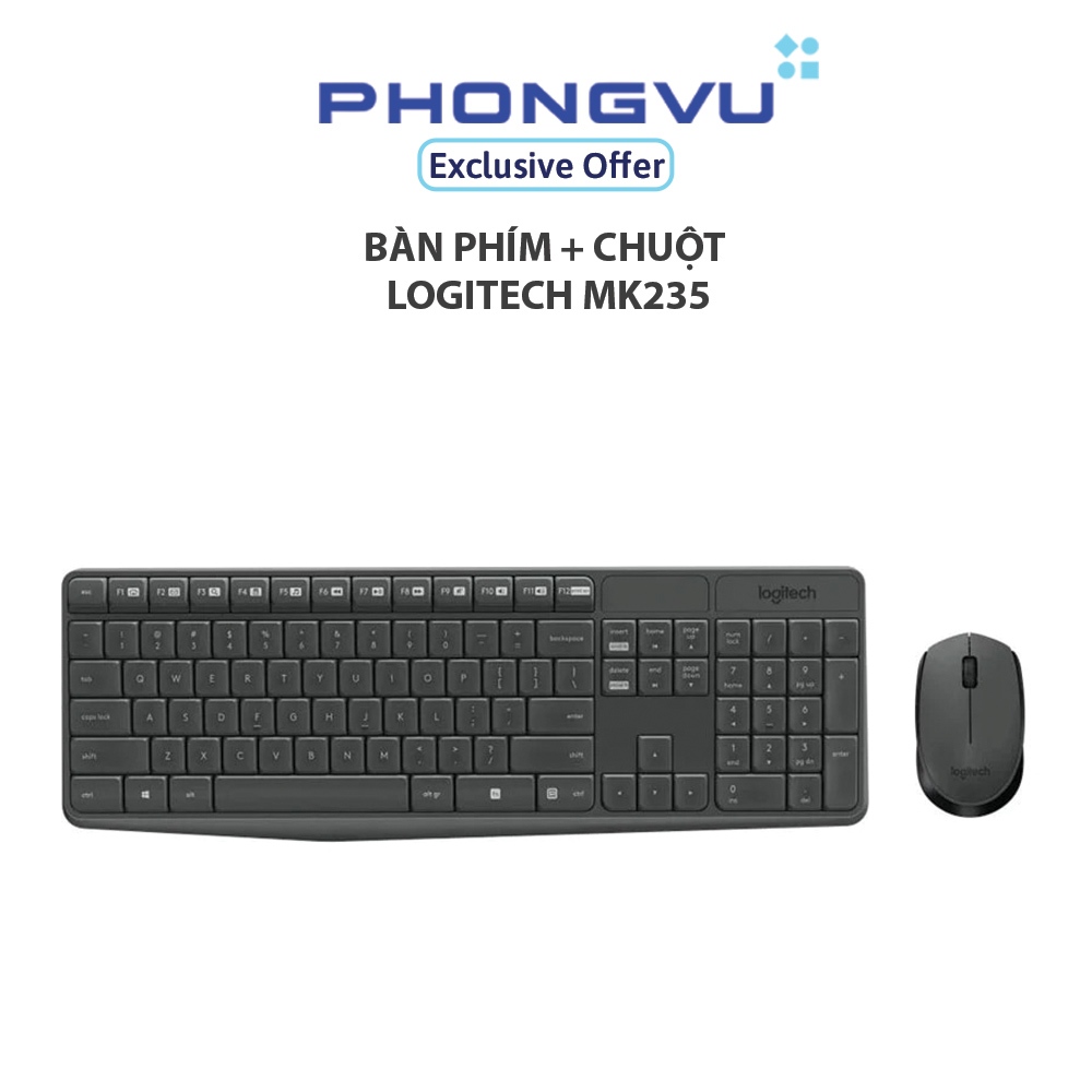 Bàn phím + Chuột Logitech MK235 - Bảo hành 12 tháng