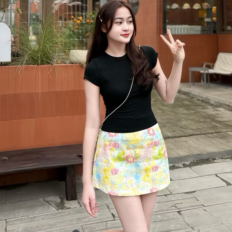 Chân váy hoa , Chân váy dáng ngắn hình in 3D  ( có bigsize) CV188 Golana | BigBuy360 - bigbuy360.vn