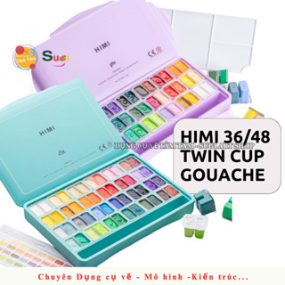  Màu Gouache HIMI Sinh Đôi - Himi Twin Split Cup 36 màu   48 Màu 