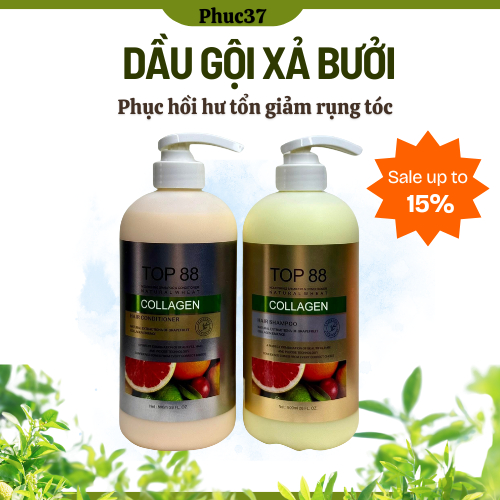 Dầu gội xả bưởi Top88 phục hồi hư tổn giảm rụng tóc 800ml