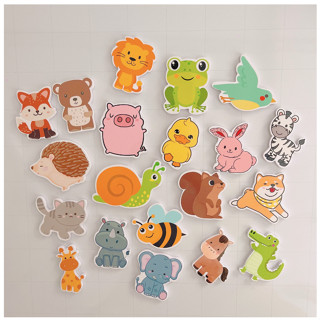 Bộ động vật nam châm dùng cho bảng từ hoặc dán tủ lạnh, sticker cho bé , đồ chơi cho Bé, Montessori