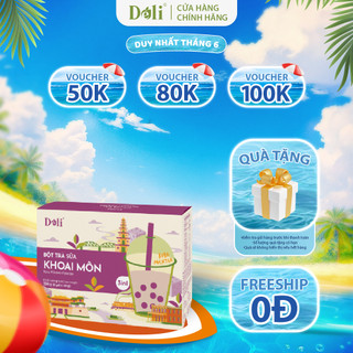  Bột trà sữa Khoai môn 3in1 Déli - Hộp 320Gr  8 gói  pha chế trà sữa tiện lợi nhanh chóng 