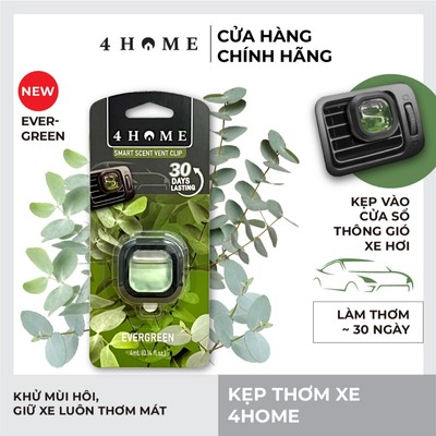 Kẹp thơm xe 4home - Evergreen