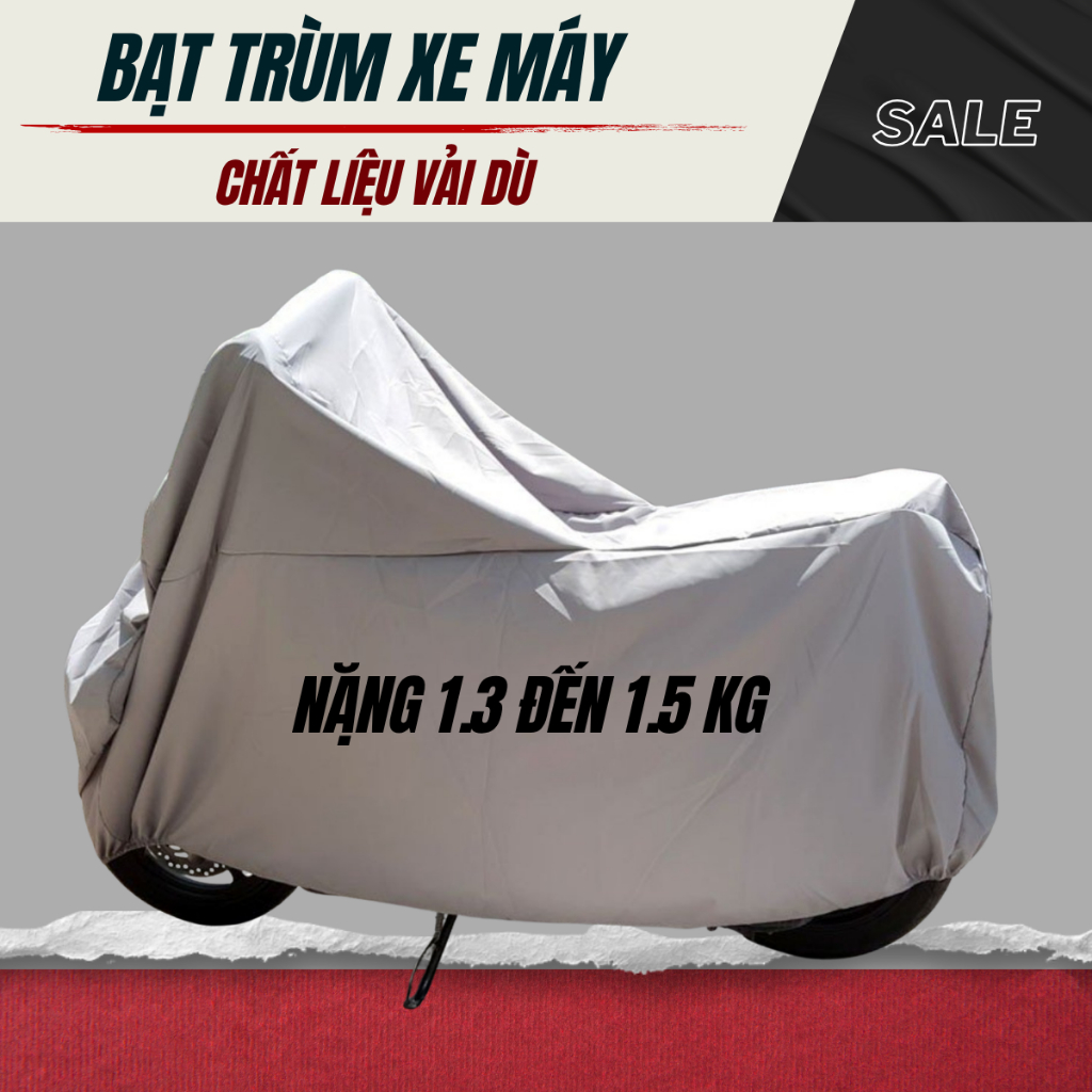Áo Trùm Xe Máy , Bạt Phủ Xe Máy Cao Cấp Vải Dù 2 Mặt Che Nắng Che Mưa Xe Luôn Như MớI .
