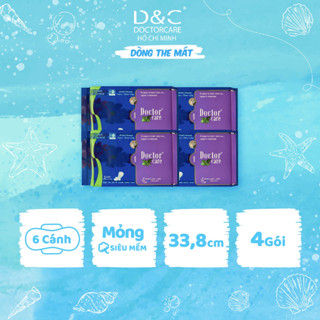 Combo 4 gói băng vệ sinh thảo dược siêu the mát D&C Doctor Care ban đêm