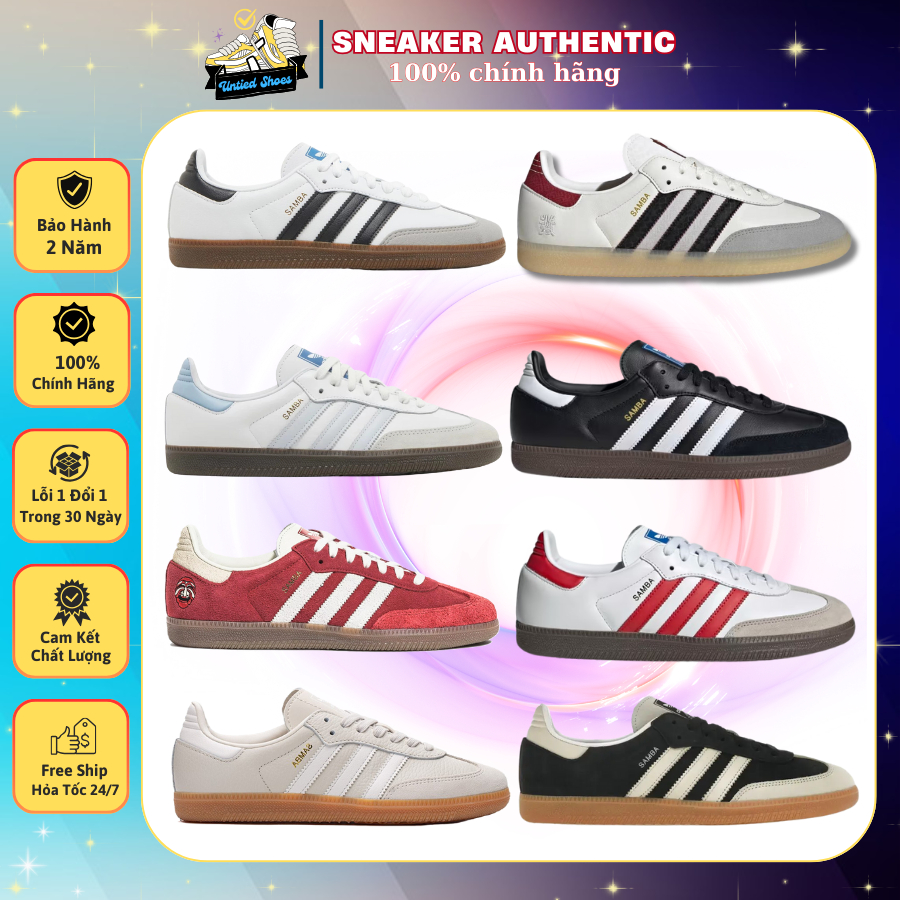 [ Giày Sneaker ] Giày Samba Đủ Mẫu Đủ Size Nam Nữ Dễ Phối Đồ Cực Hot Full Box.