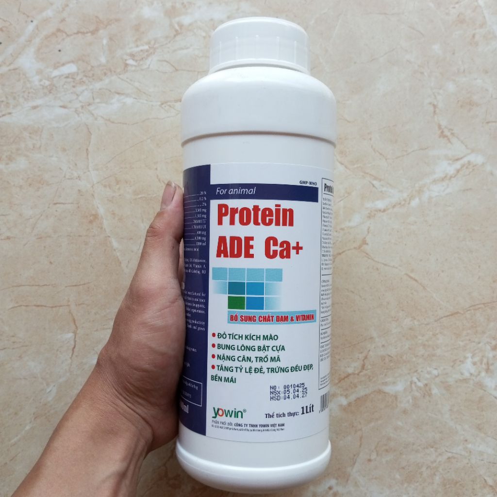 Protein ADE Ca+, tăng cơ, tăng lực, đỏ da, khoẻ chân, cho gà đá, gà đòn.