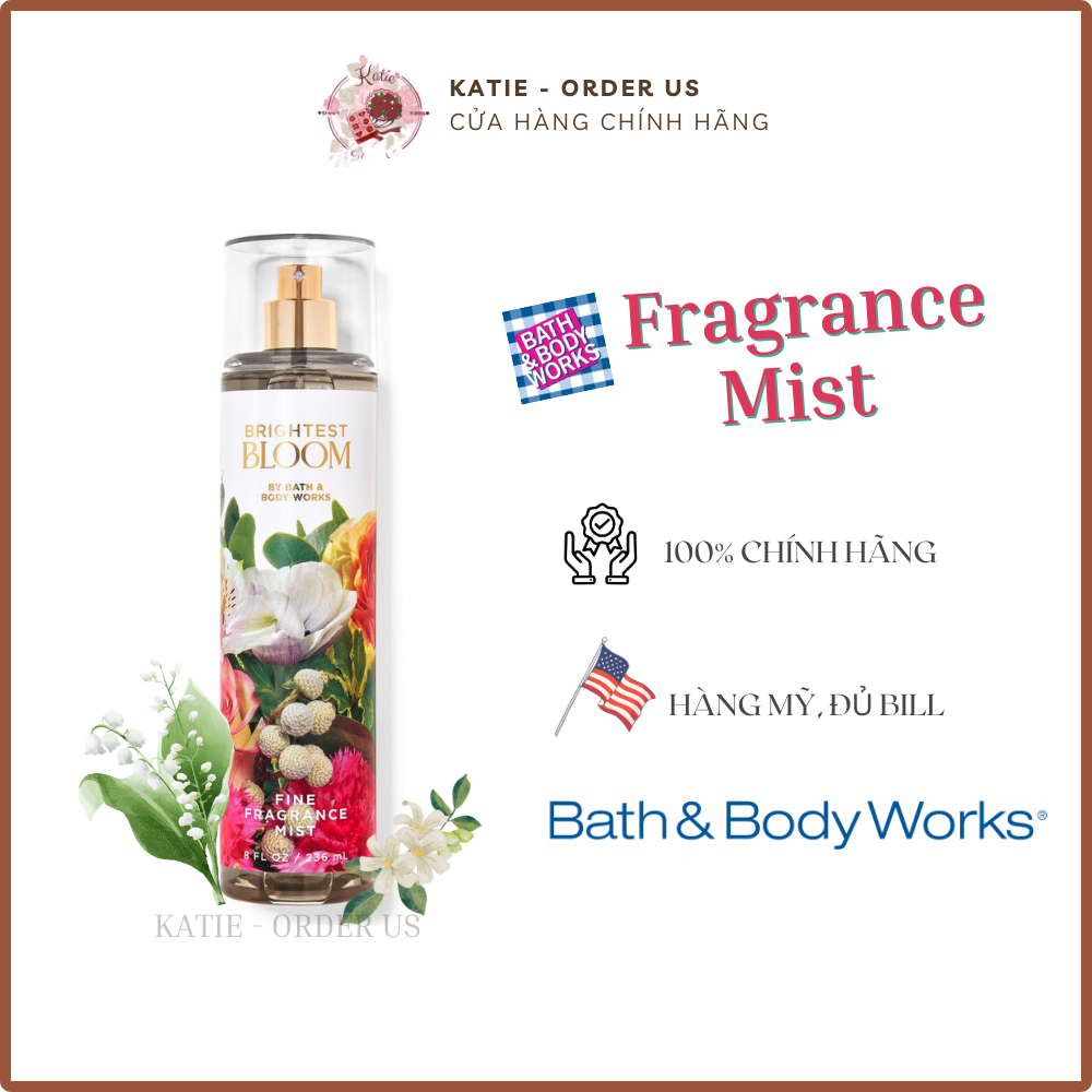 Fragrance Mist Xịt thơm toàn thân BBW - Brightest Bloom 236ml