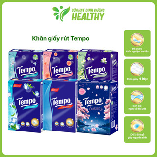 [LỐC x 4 GÓI] Khăn Giấy Rút Cao Cấp Tempo 90 Tờ, 4 Lớp Bền Dai, An Toàn Cho Da,Thương Hiệu Đức Nhiều Mùi Hương