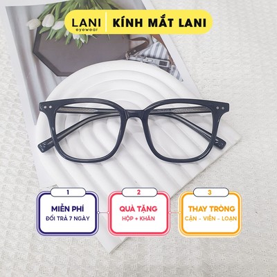 Gọng kính cận Unisex dáng vuông lõi thép cứng cáp  LANI 7112 - Lắp mắt cận có độ theo yêu cầu