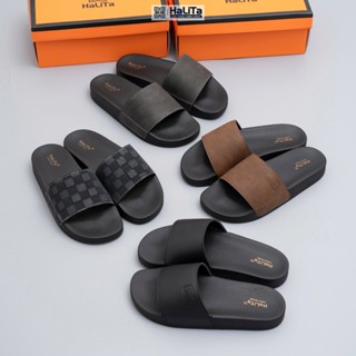 HaLiTa Dép Bub Siêu Nhẹ Da Bò Lưu Bút Chống Trầy Xước Mặt Đế Cao Su In Vân Gỗ Nhám Giúp Đi Mưa Thoải Mái