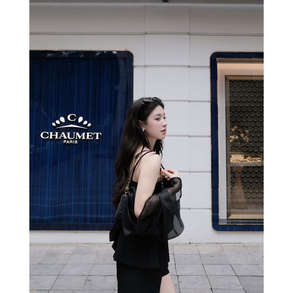 Charm Set - Set đồ nữ peplum hai dây phối áo khoác voan và quần dài,short chất liệu cao cấp thời trang thiết kế Hiin | BigBuy360 - bigbuy360.vn