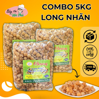   5kg  Long nhãn sấy khô Hưng Yên nhãn Chang thơm ngọt tự nhiên – Ăn vặt nấu chè chưng tổ yến – Bếp chè Tân Phú 