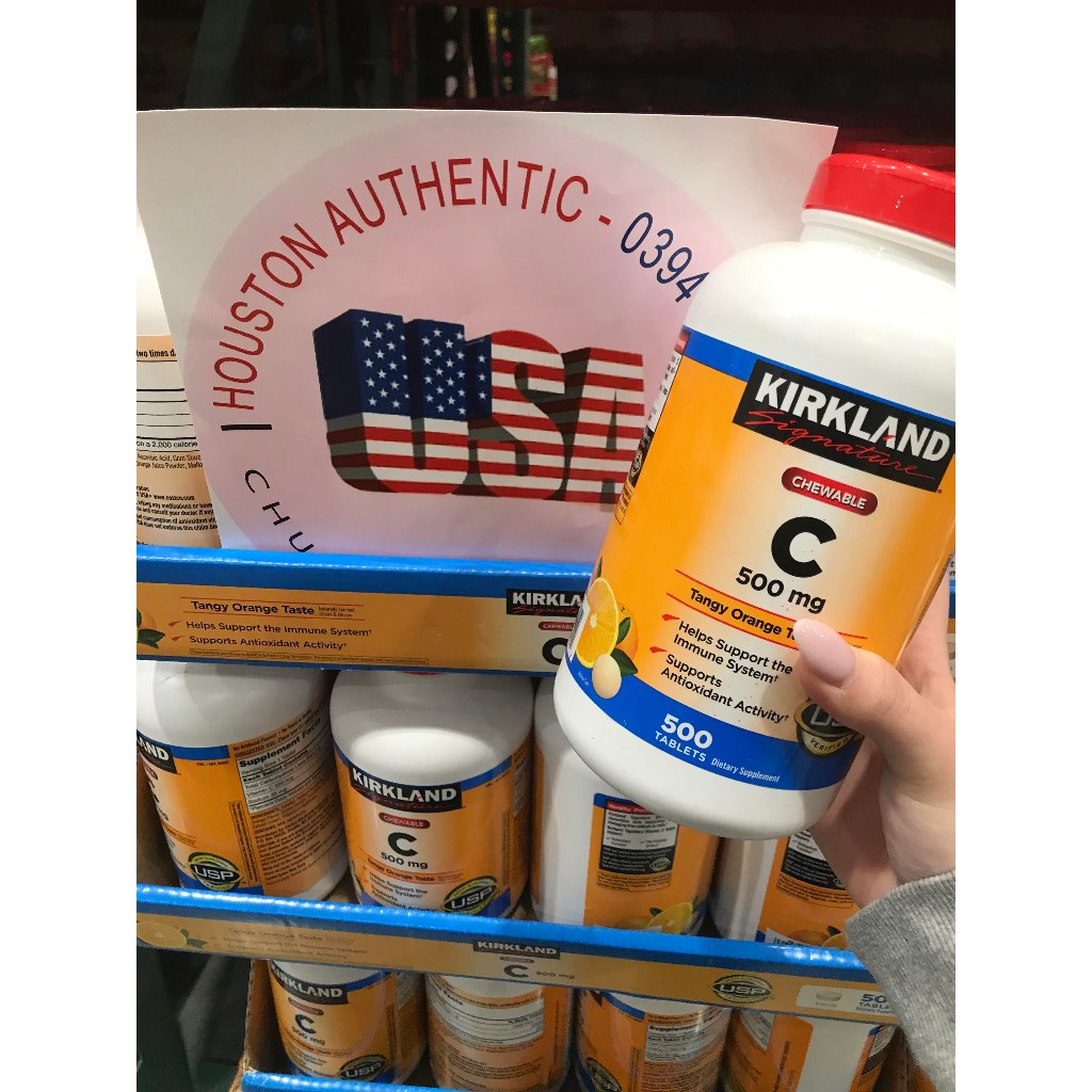 [ ĐỦ BILL STORE + AIR] Bổ Sung Vitamin C Kirkland Signature Chewable Vitamin C 500mg _ Live mua hàng