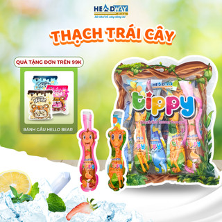Combo Thạch Tippy Headway Hình Động Vật Siêu Đáng Yêu Hương Trái Cây Chua Ngọt Lạ Miệng Túi 550g