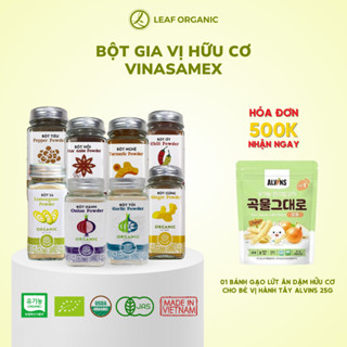 Bột gia vị hữu cơ Vinasamex (Bột nghệ/ Bột gừng/ Bột hồi/ Bột quế/ Bột ớt/ Bột tiêu/ Bột tỏi/ Bột hành/ Bột sả)