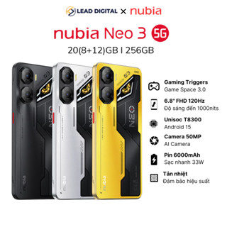 Điện thoại Gaming Nubia Neo 3 5G 20(8+12)GB 256GB 6.8 Inch 120hz Chip T8300 Pin 6000mAh