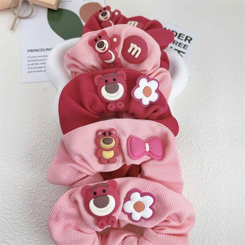 Dây Buộc Tóc Scrunchies Cờ Đỏ Sao Vàng, Scrunchies Xốp Nhún