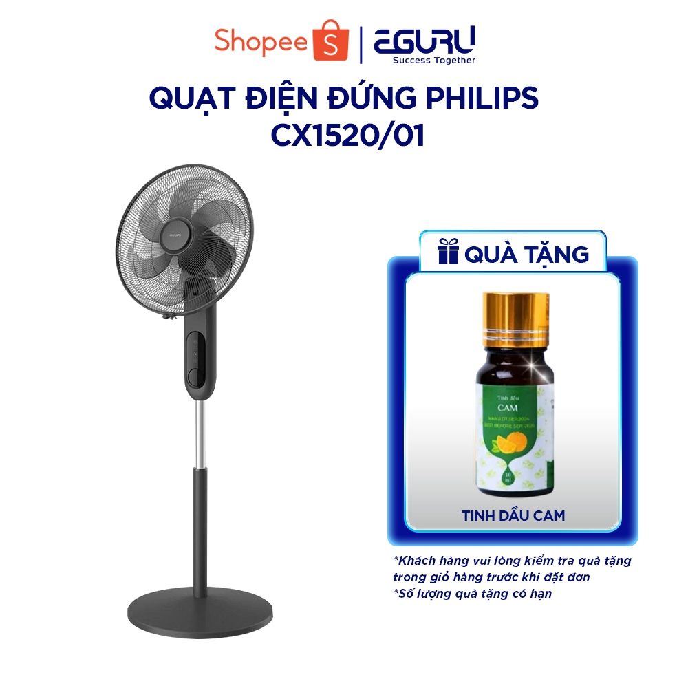 Quạt Đứng Philips CX1520/01 Bền Bỉ, Sang Trọng| Hàng Chính Hãng BH 24 Tháng