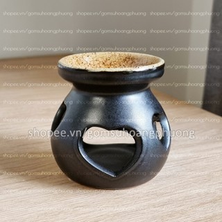 Bếp xông tinh dầu đốt nến Bát Tràng