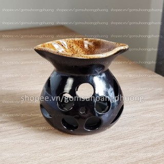 Bếp xông tinh dầu đốt nến Bát Tràng