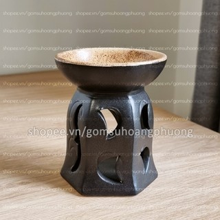 Bếp xông tinh dầu đốt nến Bát Tràng
