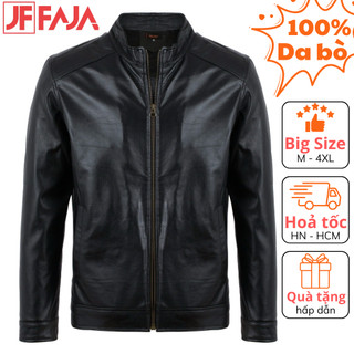  Áo khoác da thật nam cao cấp FTT Leather chất liệu da bò và da cừu bền bỉ không bong tróc nổ AD201 