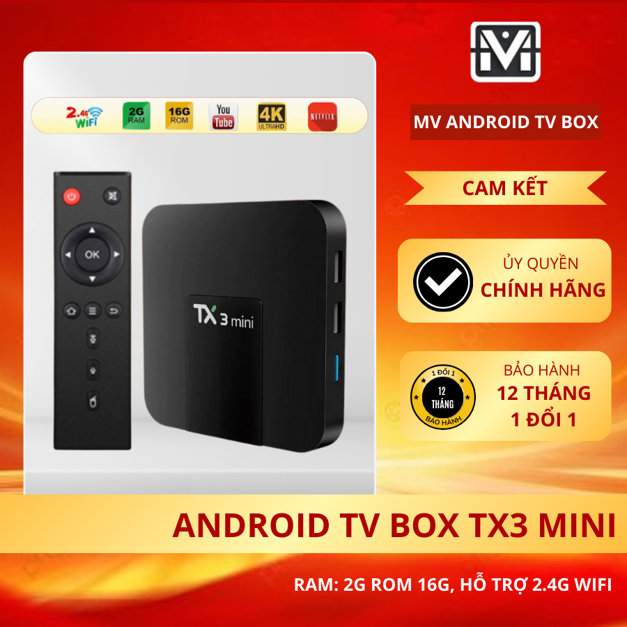 TX3 Mini khiển giọng nói model 2026 Bluetooth wifi 2 băng tần