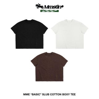 Áo thun trơn MMESTLINE Basic form Boxy vải Premium SLUB Cotton