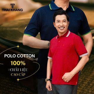  Áo thun trung niên Thái Khang loại áo polo cao cấp cho bố vải cotton hồ lạnh siêu mát ATK26 