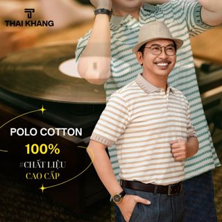  Áo thun trung niên Thái Khang loại áo họa tiết cho bố vải cotton hồ lạnh siêu mát ALUX75 