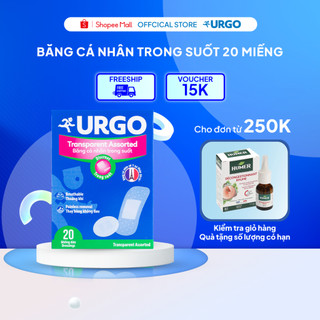  Băng Cá Nhân Trong Suốt Urgo Transparent Assorted 2 x 7 cm  Hộp 20 Miếng  