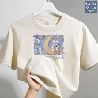 Áo thun nữ form vừa SUNTEE STFV194 phong cách basic in hình 094 vải cotton 250GSM cao cấp thoáng mát