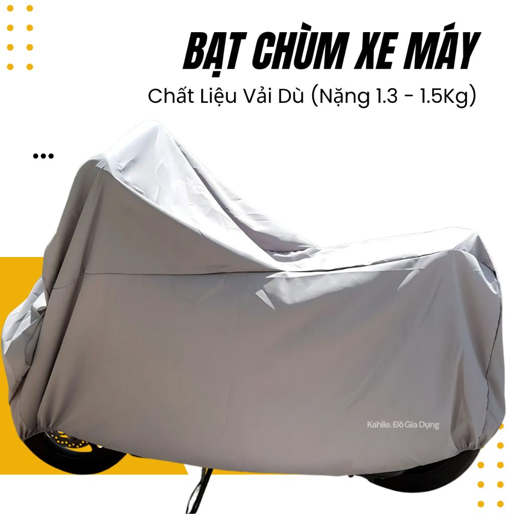 ( LOẠI DÀY NẶNG 1,3 đến 1.5 KG ) Áo Trùm Xe Máy Vải Dù Dày 2 Mặt Che Nắng Mưa Chống Nước Phù Hợp Mọi Loại Xe