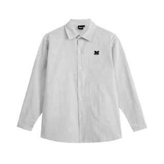 Áo sơ mi tay dài kẻ sọc thêu mặt cười oxford dày dặn local brand  form rộng nam nữ oversize unisex